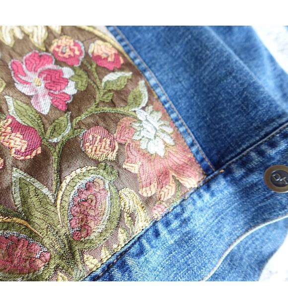 The Denim Taylor brocade n bling jean jacket n silk belted jeans n trim 14 - Picture 6 of 16